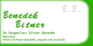 benedek bitner business card